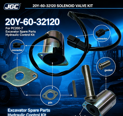 Phụ tùng máy xây dựng PC200-7 Phụ tùng máy xúc Van điện từ cho 20Y-60-32120