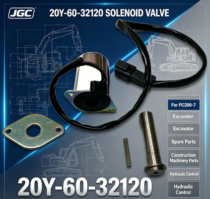 Phụ tùng máy xây dựng PC200-7 Phụ tùng máy xúc Van điện từ cho 20Y-60-32120