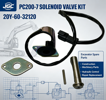 Phụ tùng máy xây dựng PC200-7 Phụ tùng máy xúc Van điện từ cho 20Y-60-32120