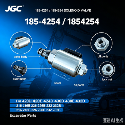 1854254   Bán chạy nhất Van điện từ cho phụ tùng máy xúc 420D 420E 424D 430D 430E 432D 216 216B 226 226B 232 232B