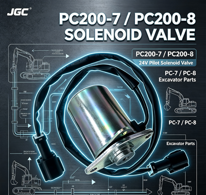 Phụ tùng máy xúc PC-7 PC-8 cho PC200-7 PC200-8 Van điện từ Van điện từ điều khiển 24V