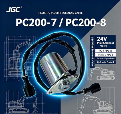 Phụ tùng máy xúc PC-7 PC-8 cho PC200-7 PC200-8 Van điện từ Van điện từ điều khiển 24V