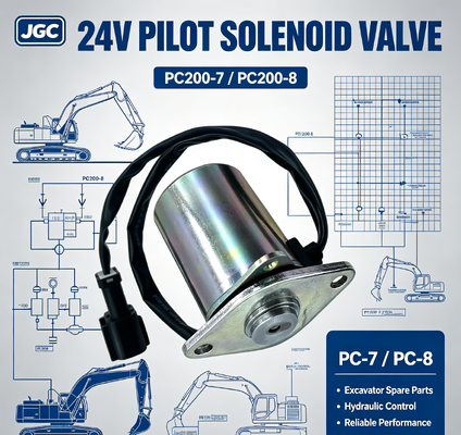 Phụ tùng máy xúc PC-7 PC-8 cho PC200-7 PC200-8 Van điện từ Van điện từ điều khiển 24V
