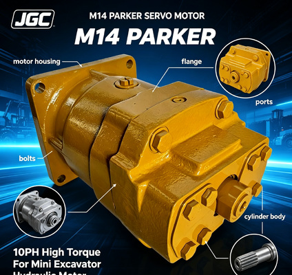 M14 Parker Servo Motor 10hp Động cơ thủy lực mô-men xoắn lớn cho máy đào mini