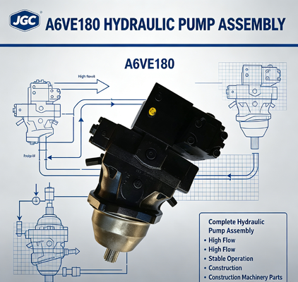 A6VE180 Bộ máy bơm thủy lực hoàn chỉnh hoạt động ổn định dòng chảy cao