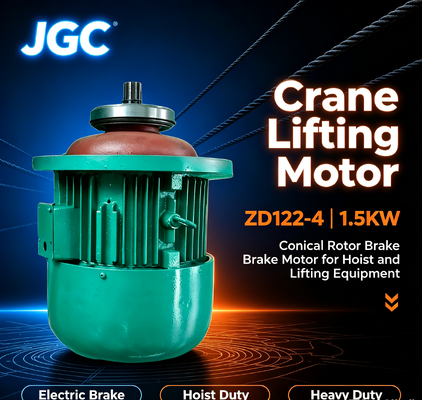 Động cơ nâng cần cẩu ZD122-4 Loại động cơ phanh xoắn ốc 1.5KW